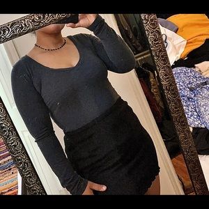 Col Story Grey V Neck Long sleeve